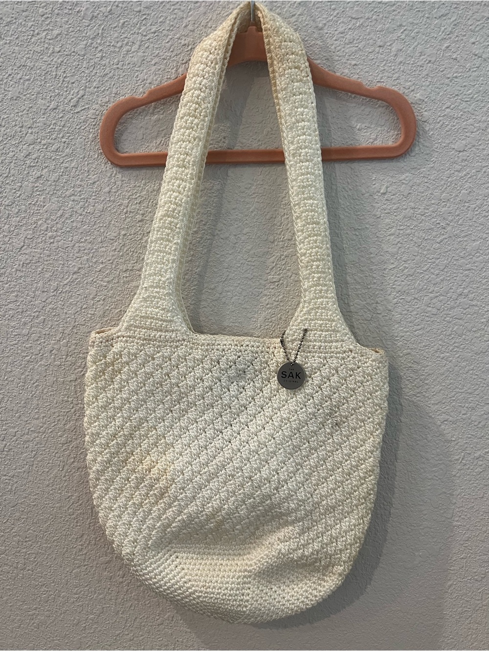 The Sak Cream Crochet Shoulder Tote